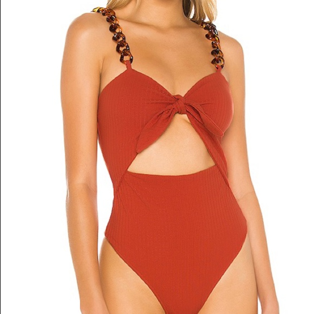 Revolve Privacy Please Glendon Rust Tie Front Tor… - image 2